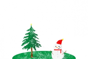免扣圣诞节小雪人水晶球