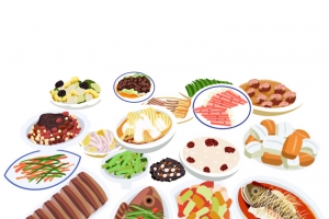 春节年夜饭年味除夕元素