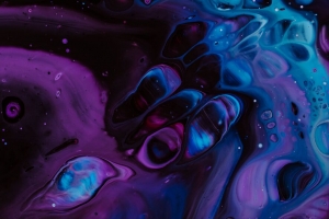 油漆 斑点 液体 流体艺术 污渍 蓝色 紫色 4k壁纸 3840x2160