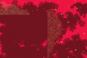 粉色中国风花纹图案