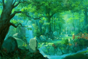 动漫风景，素材