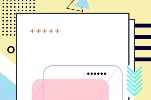 清新几何招聘海报
