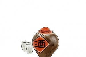 酒罐手绘画素材图片