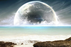 星球海水岩石湖泊高清PNG透明背景H5设计素材免费下载