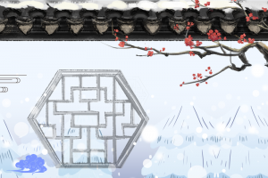腊八节腊八粥手绘人物红枣雪人梅花屋檐