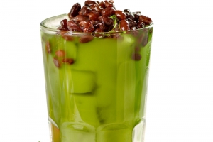 抹茶红豆布丁奶茶高清PNG透明免扣设计素材免费下载