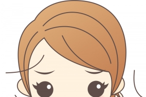 烦恼脱发女孩