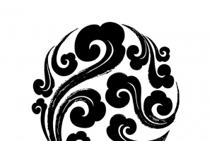 水墨祥云花纹