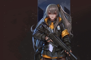 女孩战士,前线,4k动漫壁纸