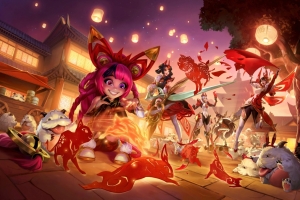 lol 英雄联盟 剪纸仙灵 凯特琳 卡蜜尔 佐伊 格温 萨勒芬妮 4k 新年 壁纸