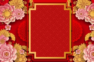 红色喜庆快乐猪年高清背景