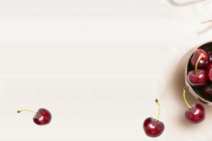 车厘子简约白色banner