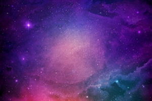 水彩梦幻渐变紫色星空宇宙海报背景素材
