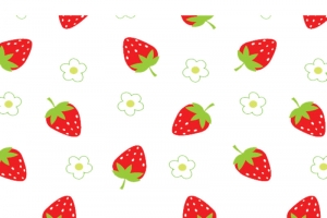 草莓朵朵高清PNG透明背景元素底纹设计素材免费下载