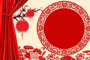 红色中国风喜庆海报背景