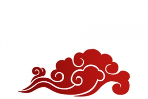 中国风古代红色祥云图案