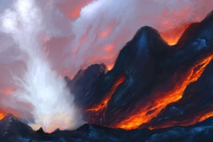 火山 熔岩 艺术 4k壁纸 3840x2160