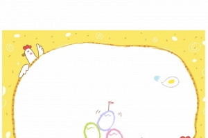 卡通漫画成长记录小鸡背景