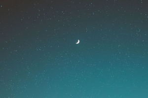 月亮 天空 星星 山脉 4k壁纸 3840x2160