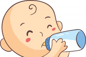 正在喝奶的可爱宝宝图