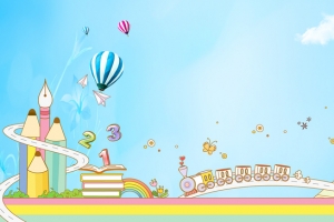 卡通扁平蓝色banner背景
