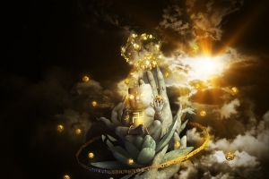 婴尊佛变创意插画