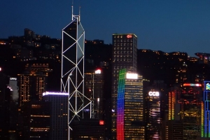 建筑 灯光 霓虹灯 线条 城市 夜间 4k壁纸 3840x2160