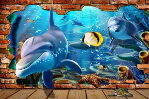 创意3D海洋背景