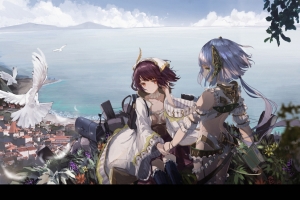 海边 海岸 海风 地平线 Atelier Lydie 和 Suelle 普拉芙妲4k动漫壁纸