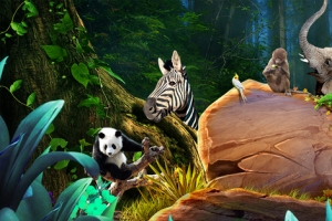 保护野生动物公益景色banner