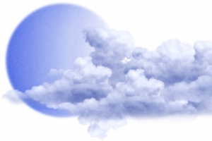 蓝紫色月亮图高清PNG透明漂浮元素设计素材免费下载