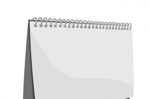 白色空白日历台历高清PNG透明素材-PPT设计装饰元素免费下载