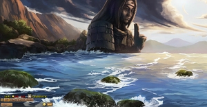 蓝天白云神秘河流