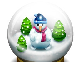 雪花玻璃球图标