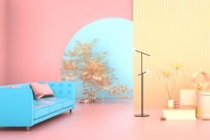 C4D，科幻，绚丽，背景