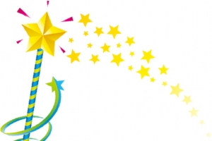 卡通星星魔法棒七夕