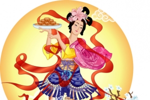 七夕中秋嫦娥矢量素材
