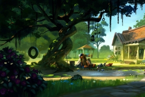 简约卡通童话世界广告banner