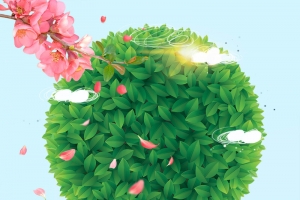 植树节创意海报背景