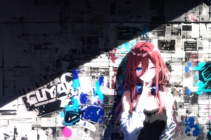报纸墙 中野三玖 4K壁纸 3840x2400