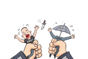 扫黑除恶卡通漫画素材