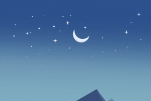 卡通扁平化夜晚背景