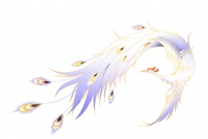 彩绘古风国潮风中国风凤凰装饰