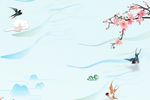 春夏卡通背景元素