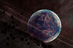 3840x2160 行星 小行星 环 恒星 太空壁纸 背景