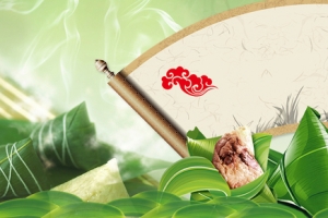 端午节中国风绿色banner背景