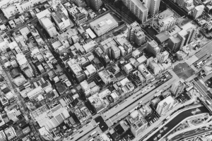 建筑物 房屋 街道 道路 鸟瞰图 黑白 4k壁纸 3840x2160