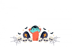 骷髅坟墓万圣节