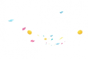 漂浮金钱素材