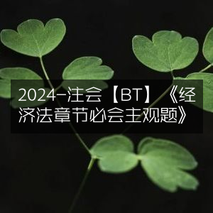 2024注会【BT】经济法章节核心主观题精编